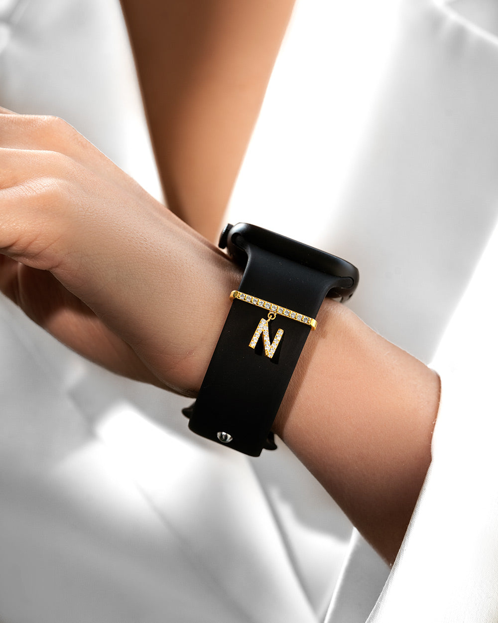 Apple Watch Diamond Initial Jewelry Bellogante