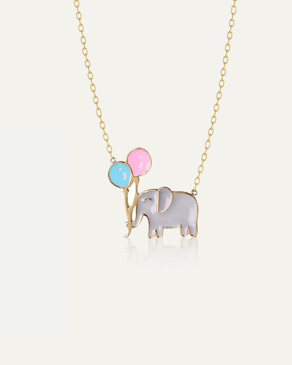 18K Gold Kids Elephant Necklace
