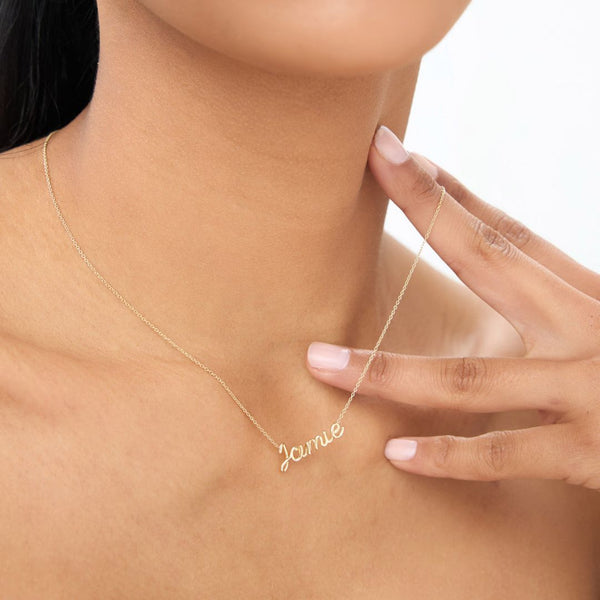 18K Gold Customized Cursive Name Necklace