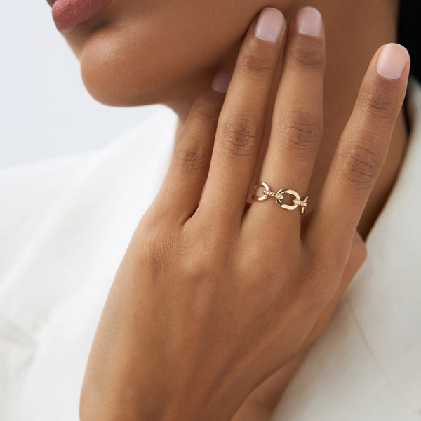 18K Gold Twist Rope Ring