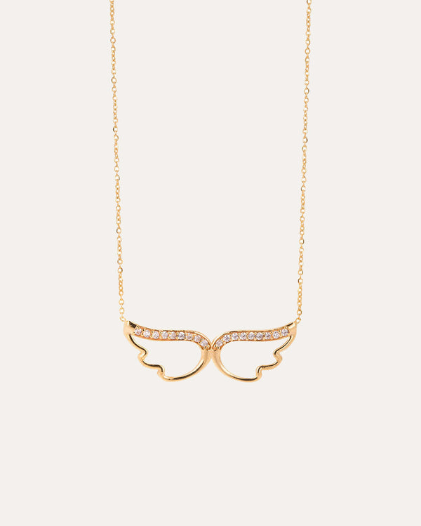 Angel Wings & Diamond Necklace