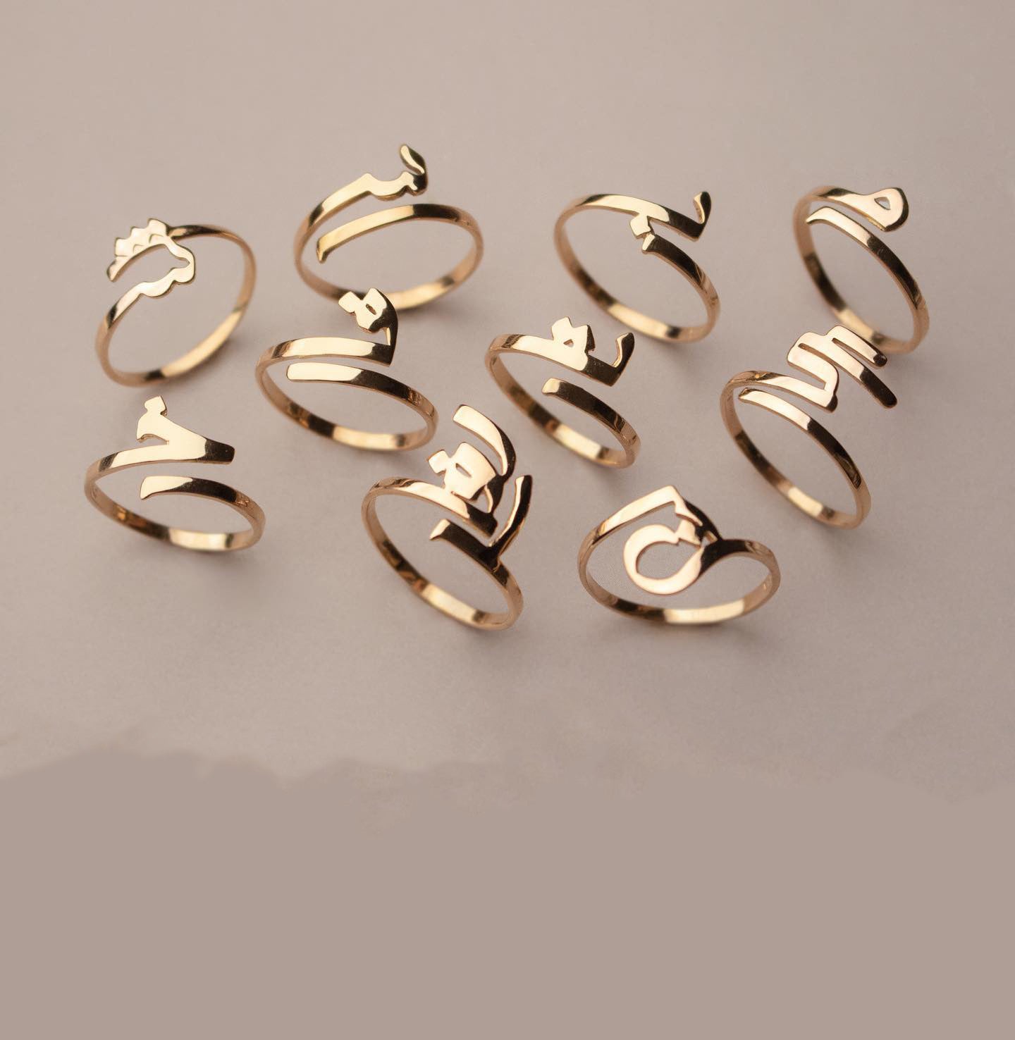 Arabic Alphabets Rings – Bellogante