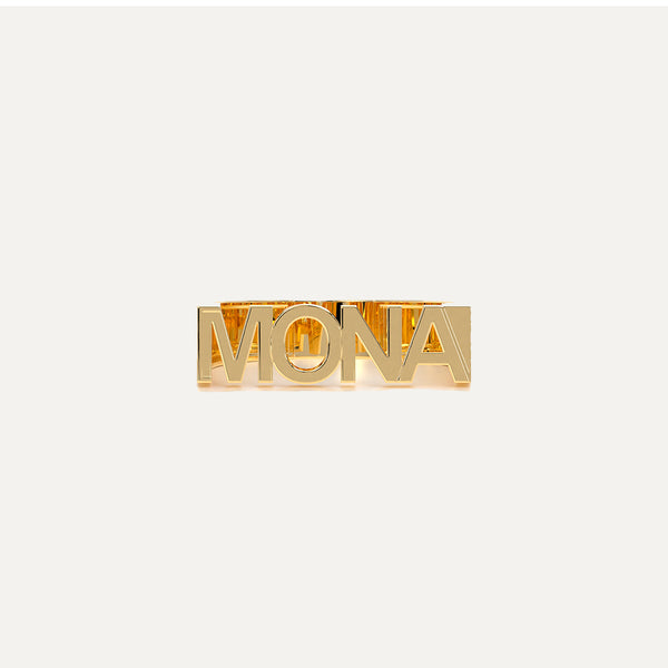 Customized 18K Solid Gold Name Ring