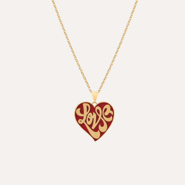 Enamel Heart Love Necklace