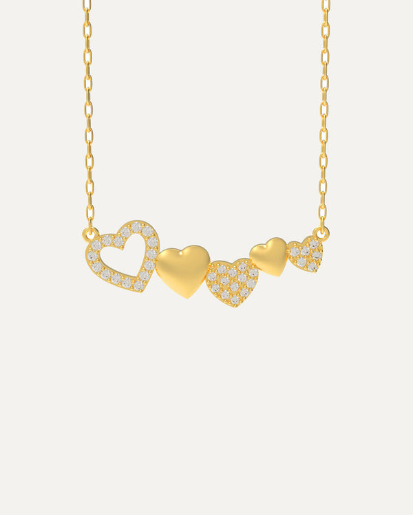 Diamond Hearts Necklace