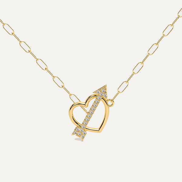 18K & Diamond Heartstruck T-Lock Necklace