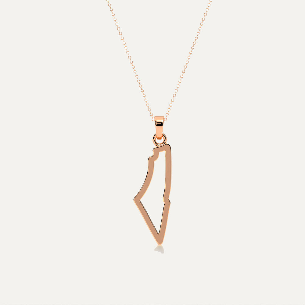 Palestine Map with Olive Branch – Premium Gold Edition M00013