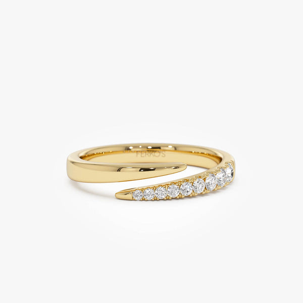 18K Gold Wraparound Diamond Ring