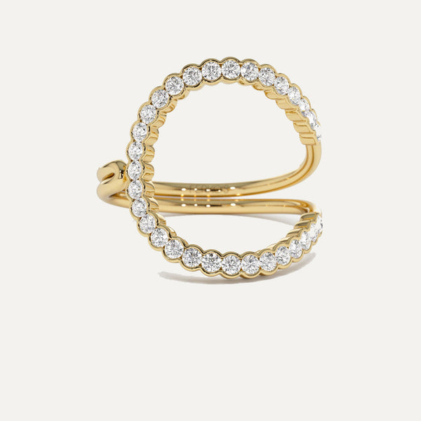 18K Gold Sculptural Diamond Rings