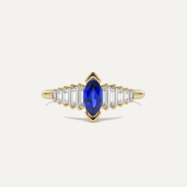 18K Gold Ultimate Sapphire & Diamond Ring