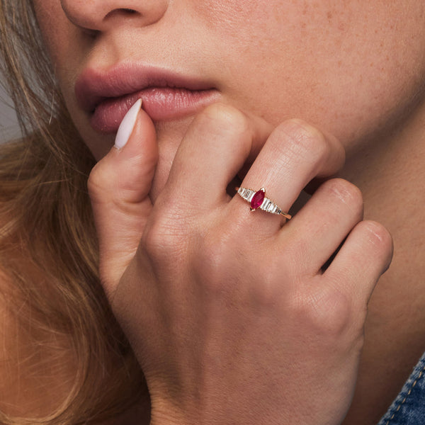 18K Gold Ultimate Ruby  &  Diamond Ring