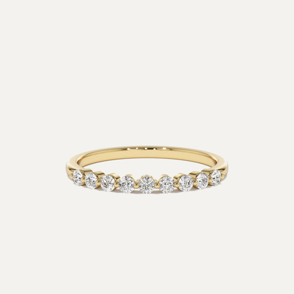 18K Gold Half Eternity Diamond Ring 0.30 Carat