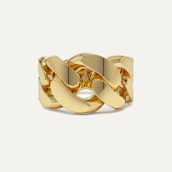 18K Gold Ultra Cuban Link Ring