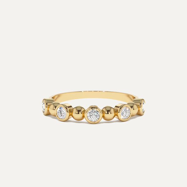 18K Gold Sphere Diamond Ring