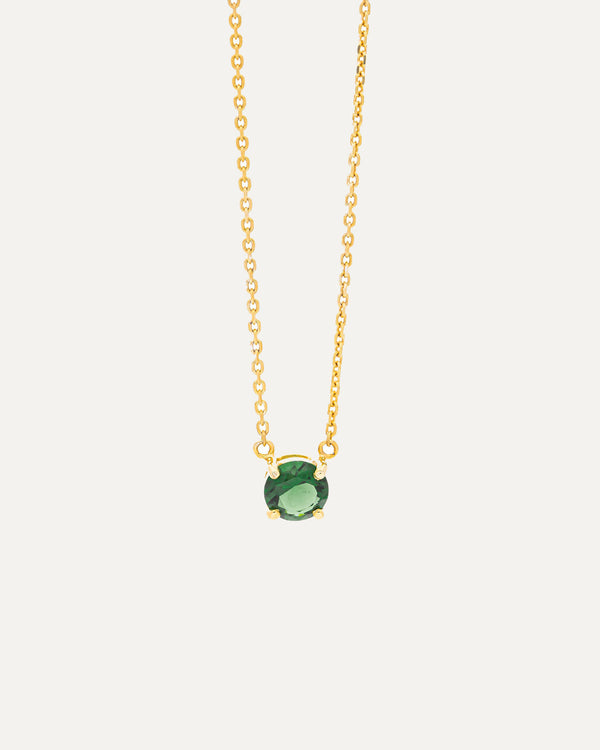 Solitaire Emerald Necklace