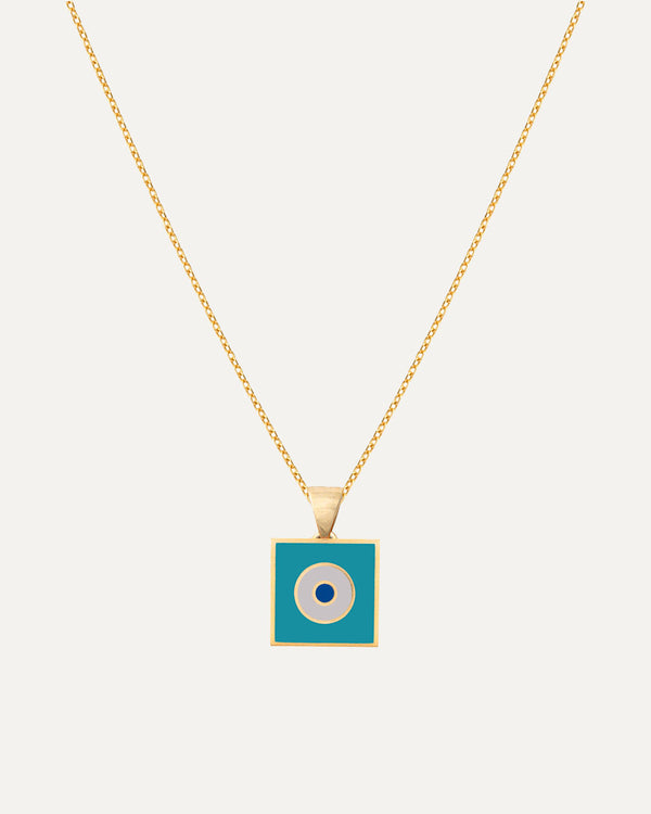 Square Evil Eye Necklace