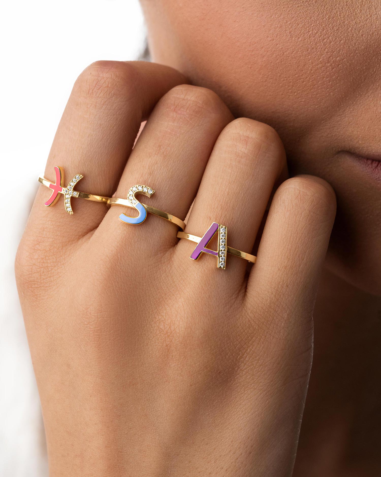Enamel Diamond Zodiac Rings – Bellogante