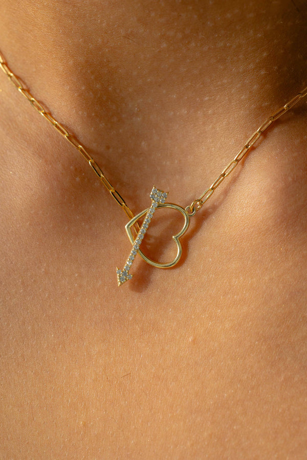 18K & Diamond Heartstruck T-Lock Necklace