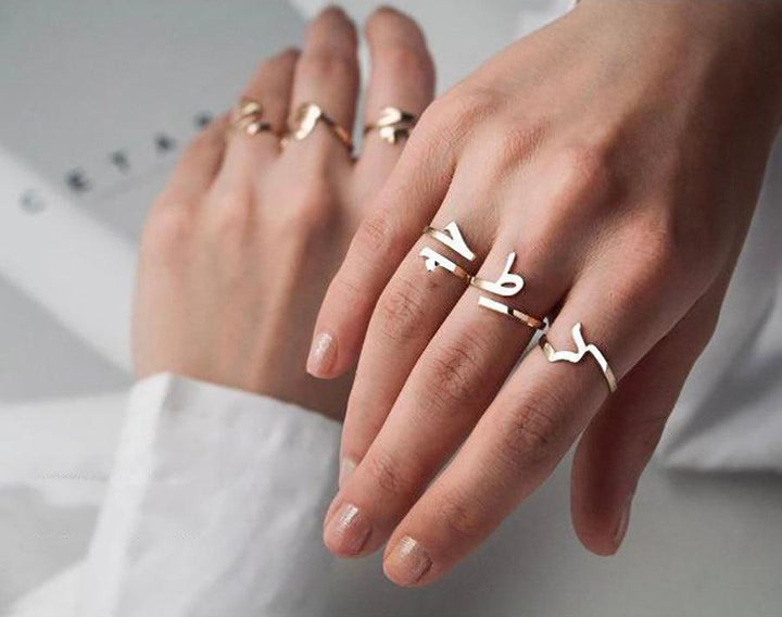 Arabic Alphabets Rings – Bellogante
