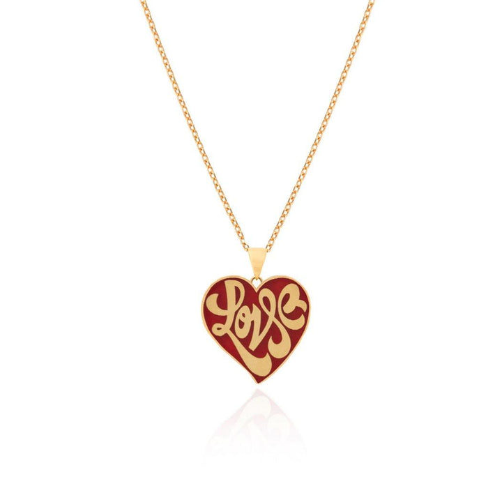 Enamel Heart Love Necklace - BelloGante
