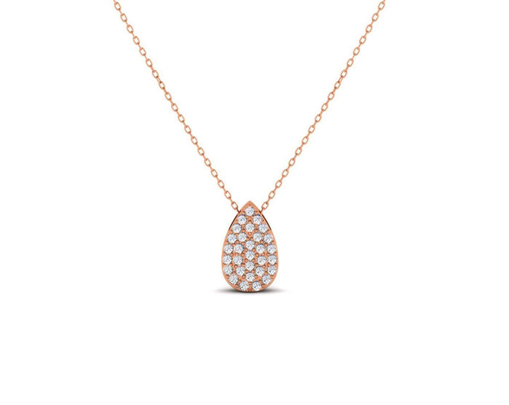 Diamond Pear Necklace - BelloGante